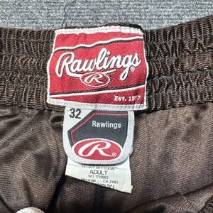 VTG Rawlings Basketball Shorts Men 32 W Brown Shiny Dazzle Silky Soft NYLON